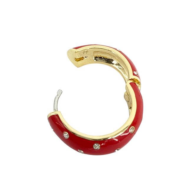 GORJANA Noel Shimmer Hoops in Gold & Red - Picture 7 of 7